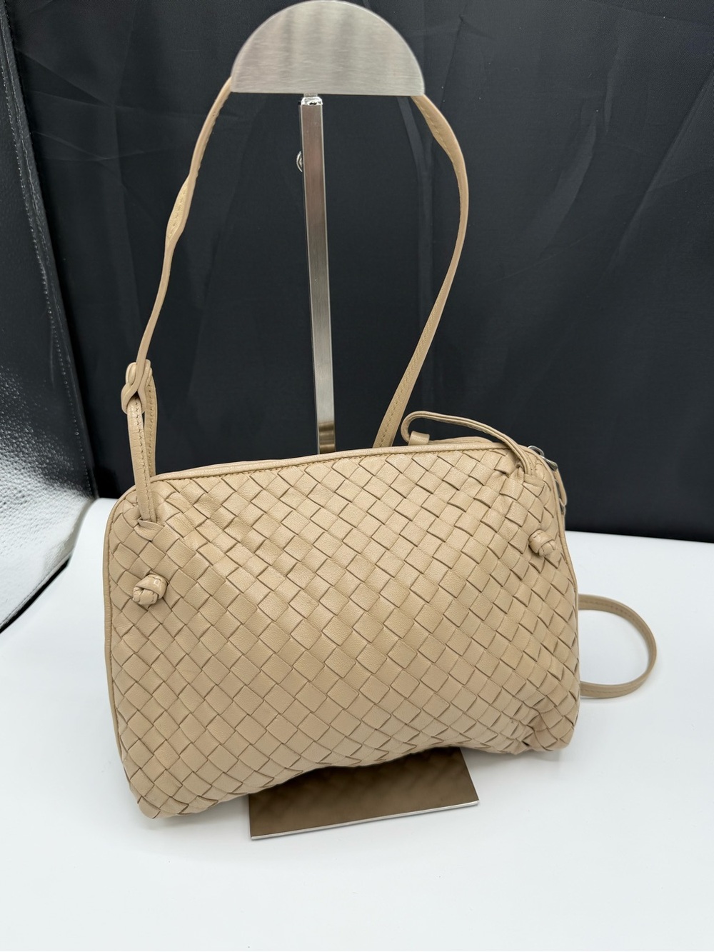 Bottega Veneta Nodini Crossbody Intercciato Leather Preloved
